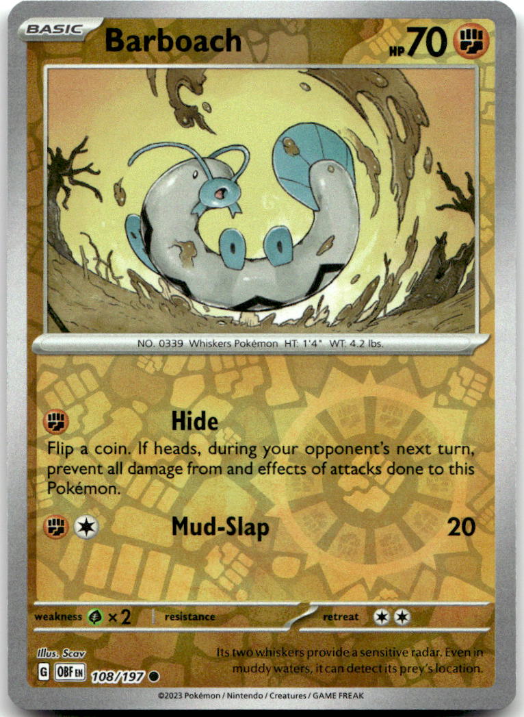 Pokemon SV03 Obsidian Flames - Choose Your Card - Holo & Reverse Holo